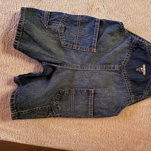 OSHKOSH overall shorts.  100% cotton.  24M - Picture 3 of 4